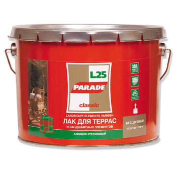 Лак алкидно-уретановый для террас глянцевый 0,75 л PARADE L-25  *6528