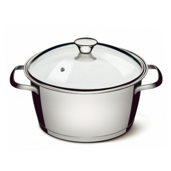 Кастрюля нерж. "TRAMONTINA" "Allegra" 1,6л Стекл.кр., с термораспр.дном 62654/164-TR (Бразилия)*1/4