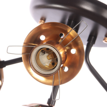 Люстра N5122/4 COFFEE+FGD Е27 4*40Вт ( h=295; d=515)  VERNER LIGHTING *1 Люстра N5122/4 COFFEE+FGD Е27 4*40Вт ( h=295; d=515)  VERNER LIGHTING *1