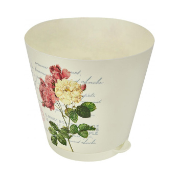 яяяКашпо пластм. "INGREEN" "Easy Grow" 1,8л d160мм, выс.147мм рис.-"микс" ING47016ДЕ-НК *1/16