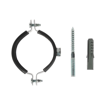 Хомут металлорезиновый с дюбелем и шурупом Ø 60-64мм 2" СТМ CHSR0002 *1/70