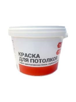 Краска акриловая 2.5 кг для потолков Первая Цена, белая база А, глубокоматовая Краска акриловая 2.5 кг для потолков Первая Цена, белая база А, глубокоматовая