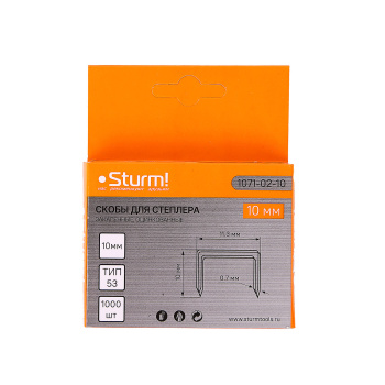 Скоба д/степлера STURM (арт.1071-02-10) тип 53 * 1/20/200 Скоба д/степлера STURM (арт.1071-02-10) тип 53 * 1/20/200