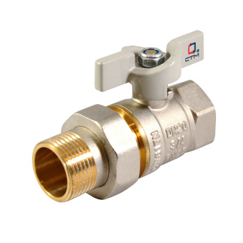 Кран шаровый 1" (Ø25) М/П бабочка с американкой СТМ (СТАНДАРТ) CWAFM001 *1/8