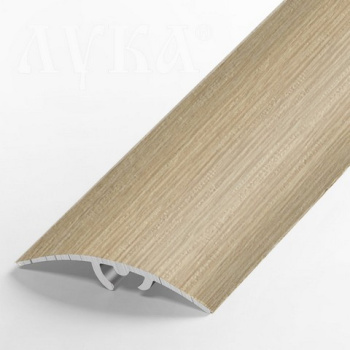 Порог-стык разноуровневый 41х900 мм Лука ЛР 06, скрытый крепеж, дуб небраска