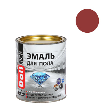 Эмаль алкидно-уретановая для пола красно-коричневая 2 л ДАЛИ (RAL3009) *1/3/192