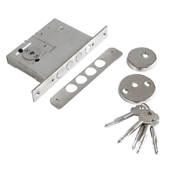 Замок врезной КОРПУС ЗВ-042 хром, под крестообразный ключ Киров *1/19