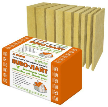 Утеплитель ТИЗОЛ EURO-Лайт-50, 50 мм, 15 плит, 9 м²