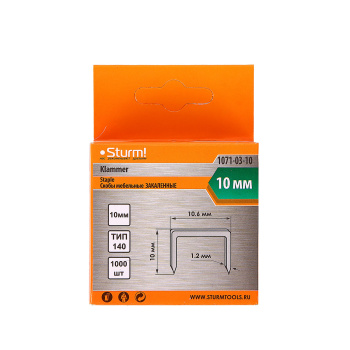 Скоба д/степлера STURM (арт.1071-03-10) тип 140 * 1/20/100 Скоба д/степлера STURM (арт.1071-03-10) тип 140 * 1/20/100
