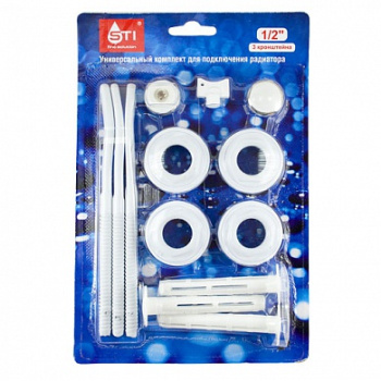 Набор для монтажа радиаторов STI, 1/2", с 3 кронштейнами Набор для монтажа радиаторов STI, 1/2", с 3 кронштейнами