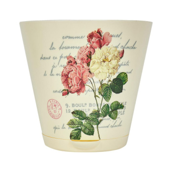 яяяКашпо пластм. "INGREEN" "Easy Grow" 1,8л d160мм, выс.147мм рис.-"микс" ING47016ДЕ-НК *1/16