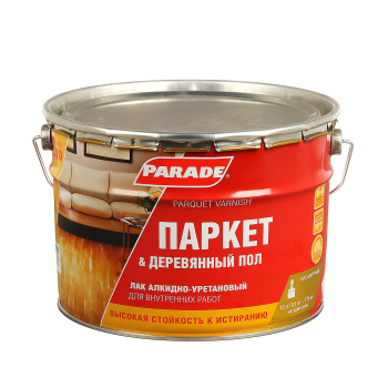 Лак алкидно-уретановый паркетный глянцевый 10 л PARADE L-10   *1/44
