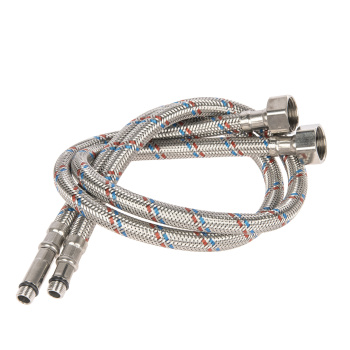 Шланг соединительный к смесителю 60 см нерж.сталь VALFEX М10*18-1/2" уп.2шт  *1/75