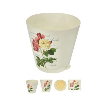 яяяКашпо пластм. "INGREEN" "Easy Grow" 1,8л d160мм, выс.147мм рис.-"микс" ING47016ДЕ-НК *1/16