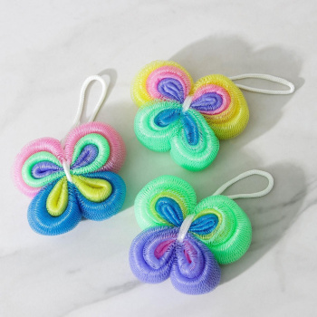 Мочалка для тела 30 гр. "Бабочка", цвет МИКС