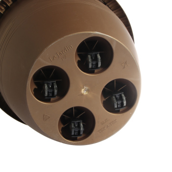 Кашпо пластм. "Lе Jardin"28,8л d верха 450мм h370мм дрен.реш.,прикорн.вент.,Колёса Бронза107-7К*1