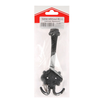 яяяКрючок мебельный АНТИК БРОНЗА КВ-1-1 "Точки" ДомоСтрой *10/50 яяяКрючок мебельный АНТИК БРОНЗА КВ-1-1 "Точки" ДомоСтрой *10/50