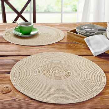 Салфетка сервировочная "мат" полипроп. круглая d38см "Beige" бежев. арт.DM9893 "Domenik" *4/24 Салфетка сервировочная "мат" полипроп. круглая d38см "Beige" бежев. арт.DM9893 "Domenik" *4/24