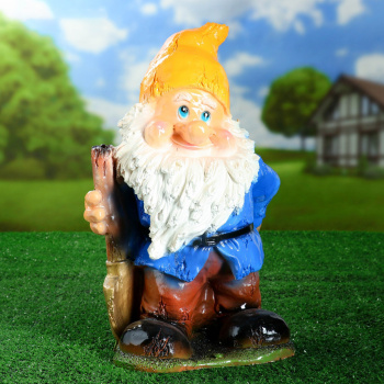 Садовая фигура "Гном Красавчик с лопатой" 40х21см  4412611