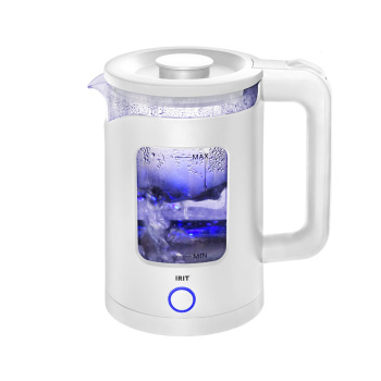 Чайник электрический стекло 1,5л 1500Вт IRIT IR-1918 белый, светодиодная подсветка, шкала *1/12