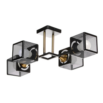 Люстра N6400/4 BK+COP 4*40W E27 220V (l-555; w-345; h-195)  VERNER LIGHTING *1