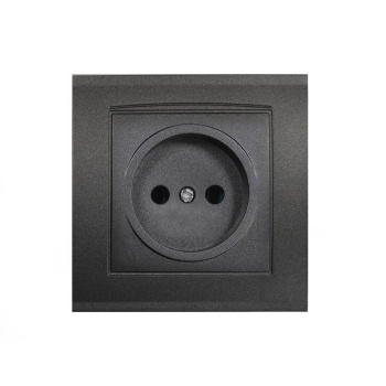 Розетка "Бриллиант" СП 1-мест. графит б/з 16А IP20 UNIVersal 7947588-Gr *10/100