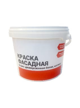 Краска акриловая 10 кг фасадная Первая Цена, белая база А Краска акриловая 10 кг фасадная Первая Цена, белая база А