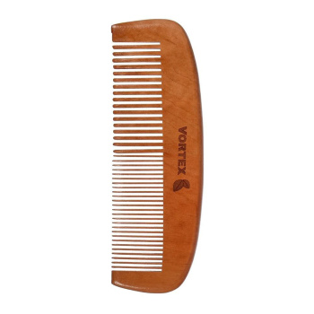 яяяРасческа деревянная, гребень, 16х5 см, с деревянными зубчиками "VORTEX" / 30