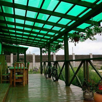 Поликарбонат 0.8 мм профилированный С-8-У стандарт, 1.05х2 м, зеленый Поликарбонат 0.8 мм профилированный С-8-У стандарт, 1.05х2 м, зеленый