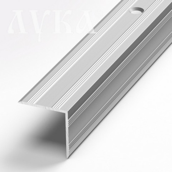 Порог-угол внешний 20х20х900 мм Лука ПУ 05, серебро люкс