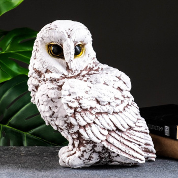 Фигура "Сова" 22х25х25см бело-коричневая 3818201