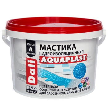 Мастика акриловая 2.5 л Dali Aquaplast, гидроизоляционная