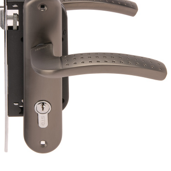 Замок врезной 70мм графит N96 Нора-М *1/20