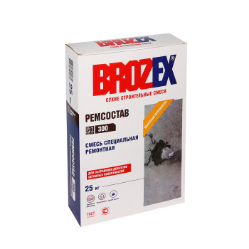 Ремсостав 300 25 кг BROZEX, быстротвердеющий Ремсостав 300 25 кг BROZEX, быстротвердеющий