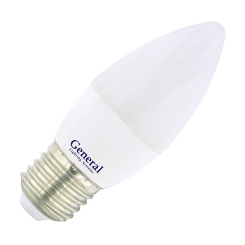 Лампа светодиодная 8W Е27 свеча 2,7К теплый CF GENERAL 638500 *10/100